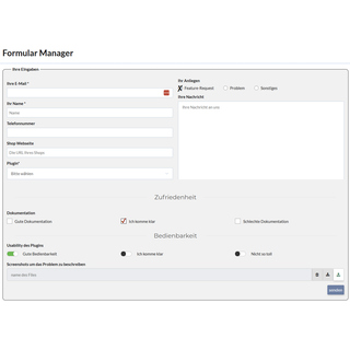CSS Formular und Retouren Manager
